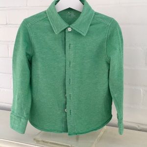 Gap baby boy green collard dress shirt size 4